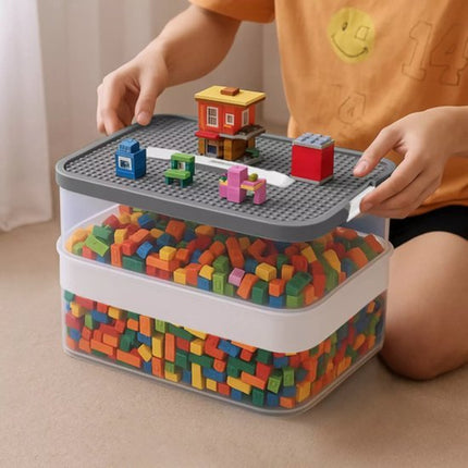 Kruzzel Stapelbox - Block box 3‑lagen – blokken eenvoudig opruimen - 22 liter - Seprio