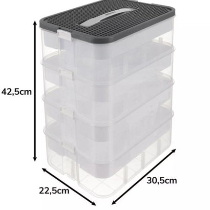 Kruzzel Stapelbox - Block box 3‑lagen – blokken eenvoudig opruimen - 22 liter - Seprio