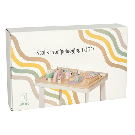 LULILO - Activiteitentafel - Kindertafel - Activity Center - Stimuleert Motorische & Cognitieve Ontwikkeling - Duurzaam en Veilig met Verf op Waterbasis - Speeltafel vanaf 18 Maanden - Meerkleurig - Met Opbergvak - Seprio