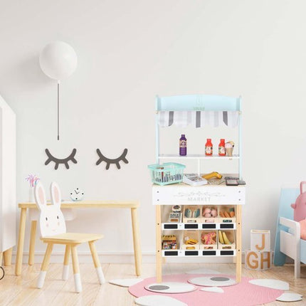 LULILO Melo Houten Marktkraam met Kassa - Supermarkt voor Kinderen - 3+ jaar - Seprio