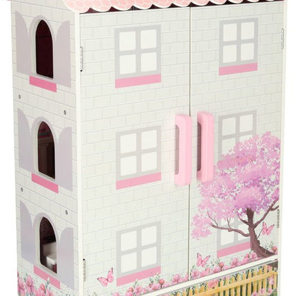 LULILO - Poppenhuis - Hout - incl. 10 Meubels & Accessoires - 80 cm - Design - Roze - Seprio