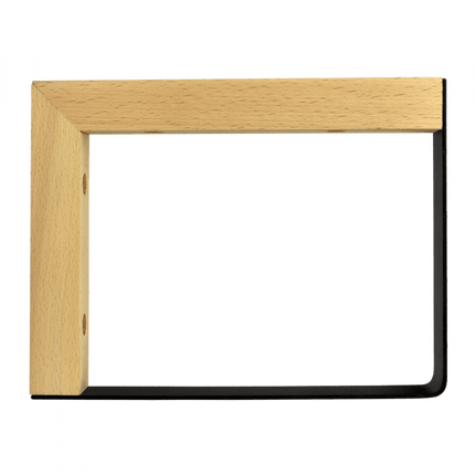 Maclean Plankdrager Rechthoek - 2 stuks - 152 x 202mm - Zwart - Hout/Metaal - Robuuste Rechthoekige Plankdragers - Seprio