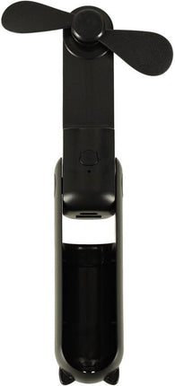Mini Ventilator - Zwart - Hand Ventilator - USB Oplaadbaar - Met Ophangtouw - Op Batterijen/Accu - Seprio