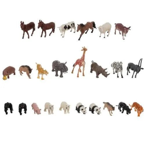 MONOO - Speelgoed Dieren - 48 Dierenfiguren en 14 Accessoires - Boerderijdieren en Safari - Met Opbergkoffer - Vanaf 3 Jaar - Seprio