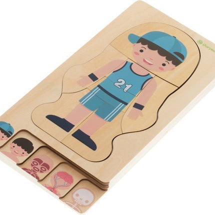 Montessori Puzzel - Leerzaam Anatomie - Biologie - Opbouwpuzzel - Seprio
