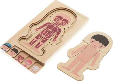 Montessori Puzzel - Leerzaam Anatomie - Biologie - Opbouwpuzzel - Seprio