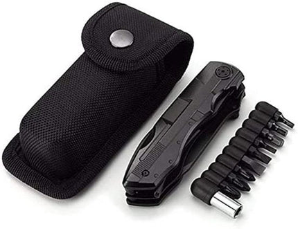 Multitool Zakmes 21 - in - 1 - Multifunctioneel Survival Mes en Tang - Gereedschap Outdoor - Jachtmes - Noodpakket Essential - RVS - Zwart - Seprio
