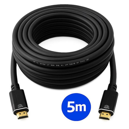 Nexara - HDMI 2.1 Kabel - 8K 60hz / 4K 120hz HQ - 5 Meter - 48Gbps - Kabel - Zwart - Extra Lang - Seprio