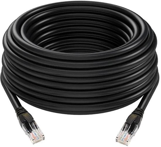 Nexara - Internetkabel 20 Meter - LAN Kabel CAT6 - UTP Kabel - Ethernet Cable - Zwart - Seprio