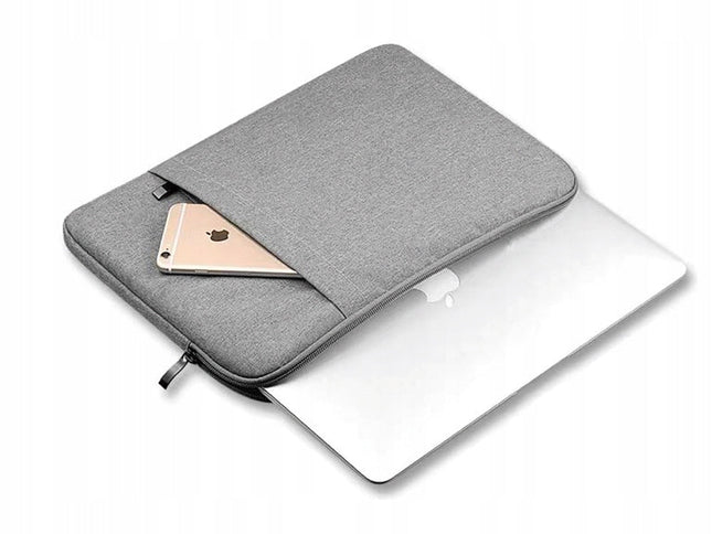 Nexara - Laptophoes 15,6 inch - Laptop Sleeve met Extra Ritsvak - 40 x 30 x 2 cm - Grijs - Seprio