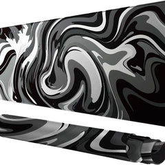 Nexara - Muismat XXL - Bureau Onderlegger en Gaming Mousepad - 90 x 40 cm - Swirl Zwart en Wit - Seprio