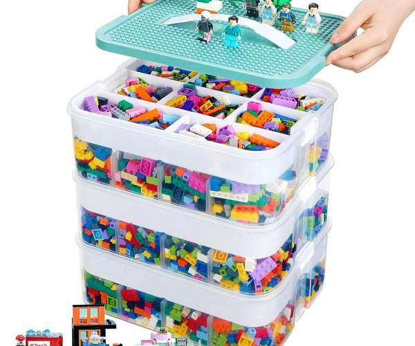 lego aufbewahrung pinterest Lego Aufbewahrungsbox - Dreistufiger Organizer - Fächeraufbewahrung - 3 Ebenen