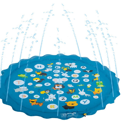 Opblaasbare Waterspeelmat met Alfabet - 170 cm Sprinkler Fontein voor Kinderen - Tuin & Zomer Speelgoed - Seprio