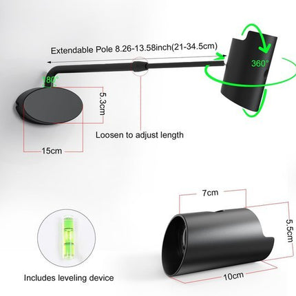 Oplaadbare Schilderijverlichting - Draadloze Wandlamp - Draadloze Spotjes - Draadloze Schilderijverlichting Oplaadbaar - Touch en Afstandsbediening - Dimbaar LED - Oplaadbare Schilderijlamp Snoerloos - Accu Schilderijlamp - USB - C - Zwart - Seprio