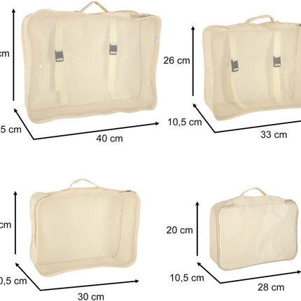 Packing Cubes Set - 8 - Delig - Koffer Organizer Set - Backpack & Koffer - Beige - Seprio