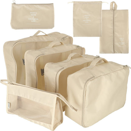 Packing Cubes Set - 8 - Delig - Koffer Organizer Set - Backpack & Koffer - Beige - Seprio