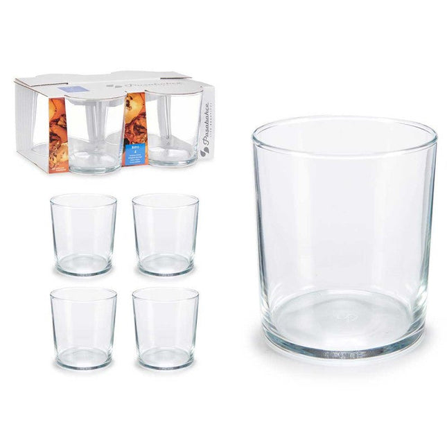 Pasabahce - Bistro Drinkglazen en Waterglazen - Glazenset van 4 - 380 ml - Transparant - Seprio