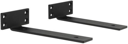 Plankbeugels Set - 2 Stuks Wandmontagebeugels - Verborgen Bodem Plankbeugels - Zware RVS Plankdragers - L - Beugels voor Wandplanken - 5 mm Dik - 20 cm Lang - Zwart - Seprio
