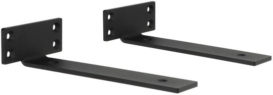 Plankbeugels Set - 2 Stuks Wandmontagebeugels - Verborgen Bodem Plankbeugels - Zware RVS Plankdragers - L - Beugels voor Wandplanken - 5 mm Dik - 20 cm Lang - Zwart - Seprio