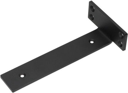 Plankbeugels Set - 2 Stuks Wandmontagebeugels - Verborgen Bodem Plankbeugels - Zware RVS Plankdragers - L - Beugels voor Wandplanken - 5 mm Dik - 20 cm Lang - Zwart - Seprio