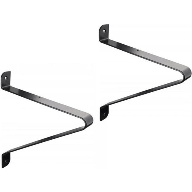 Plankdrager - Metaal - Zwart - Industrieel - 2 Stuks - 250 mm - Metalen Plankdragers voor Plankbevestiging - Seprio