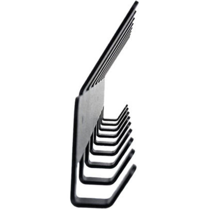 Qaan Living Wandkapstok 17 haken - 48 cm - Inclusief bevestigingsmateriaal - Kapstokken - RVS - Muur / Wand Kapstok - Mat Zwart - Metaal - Seprio
