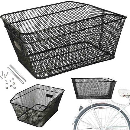 RALLEX Fietsmand voor Bagagedrager – Metalen Achtermand 25 kg Draagkracht - Seprio