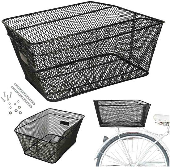 RALLEX Fietsmand voor Bagagedrager – Metalen Achtermand 25 kg Draagkracht - Seprio