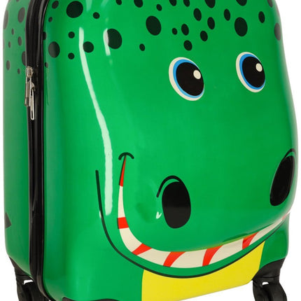 Reiskoffer Kind - Trolley - Handbagage Kinderen - Jongens en Meisjes - Krokodil - Groen - Seprio