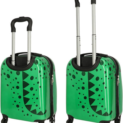 Reiskoffer Kind - Trolley - Handbagage Kinderen - Jongens en Meisjes - Krokodil - Groen - Seprio