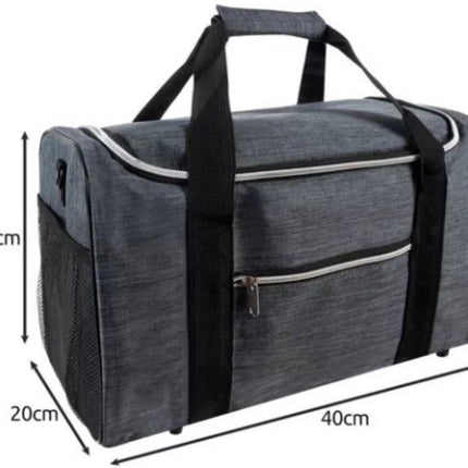Reistas Handbagage - 40x20x25cm - Geschikt voor Ryanair en EasyJet - Underseat - Sporttas - Schoudertas - Grijs - Weekendtaseaal voor stressvrij reizen - Seprio