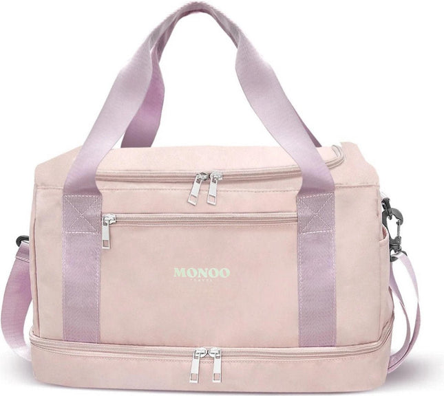 Reistas Handbagage - 40x20x25cm - Geschikt voor Ryanair en EasyJet - Underseat - Sporttas - Schoudertas - Roze - Weekendtas - Seprio