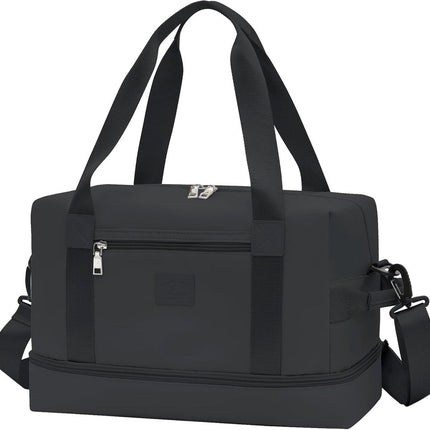 Reistas Handbagage - 40x20x25cm - Geschikt voor Ryanair en EasyJet - Underseat - Sporttas - Schoudertas - Roze/Zwart - Weekendtas - Seprio