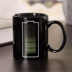 Ruhhy - Magic Mug 330ml - Thermosensitieve Batterij Mok - Uniek Keramisch Ontwerp - Seprio