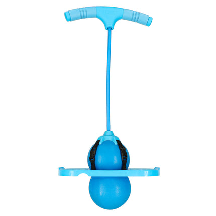 Merkloos - Pogo Springbal met Handgreep - Met Voetplaat en Pomp - Vanaf 6 Jaar - Max. 100 kg - Blauw