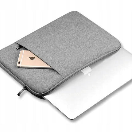 Nexara - Laptophoes 15,6 inch - Laptop Sleeve met Extra Ritsvak - 40 x 30 x 2 cm - Grijs