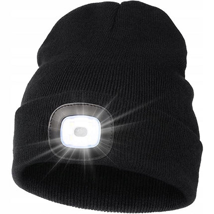 Nexara - Muts met Licht - Uitneembare LED Hoofdlamp - USB Oplaadbaar - 3 Lichtstanden - Zwart
