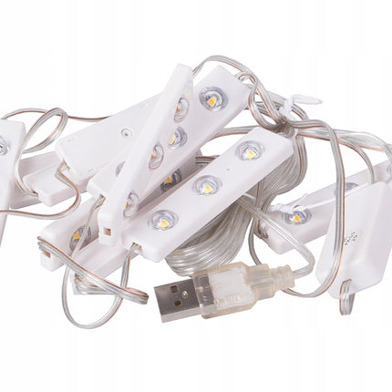Nexara - Spiegelverlichting voor Make-up - 10 LED Spiegellampen - USB - 3 Lichtkleuren - Zelfklevend - 3,3 m