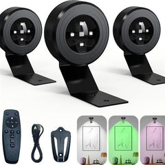 Set van 3 Draadloze Schilderijspotjes – Oplaadbaar met LED & RGB - verlichting - Seprio