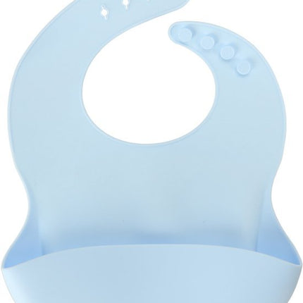 Siliconen Baby Servies Set - 4 Delig Kinder Eetset met Bord Slab Vork en Lepel - Verdeelbord met 3 Vakken - Voedselveilig Siliconen - Antislip en BPA - vrij - Blauw Teddy Design - Seprio