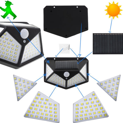 Solar Buitenlamp met Bewegingssensor - Op Zonne Energie - Buitenverlichting Met Sensor - Dag en Nacht - 1200 Lumen - Seprio