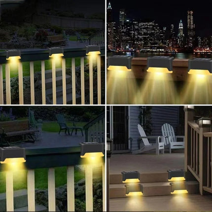 Solar Muurlamp 8 Stuks - Zwart - Buitenverlichting Solar - Waterdicht - Muurverlichting - Padverlichting - Tuinverlichting op Zonne - Energie - Warm Wit Licht - Buitenlamp Solar - Buitenverlichting - Seprio