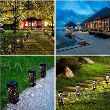 Solar priklamp - Set van 12 stuks (6*6*18CM) - Padverlichting - Lantaarn - buitenlampen - Priklamp op zonne - Solar Grondspots - Tuinverlichting op zonne - energie - Seprio