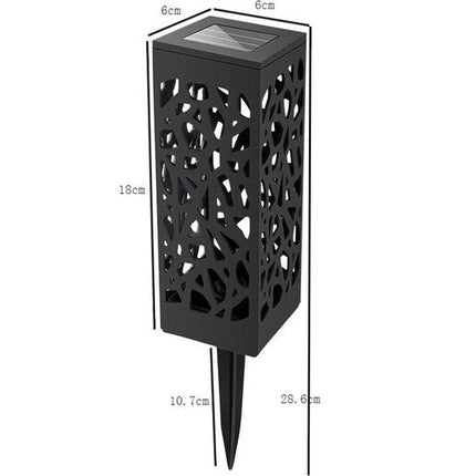 Solar priklamp - Set van 12 stuks (6*6*18CM) - Padverlichting - Lantaarn - buitenlampen - Priklamp op zonne - Solar Grondspots - Tuinverlichting op zonne - energie - Seprio