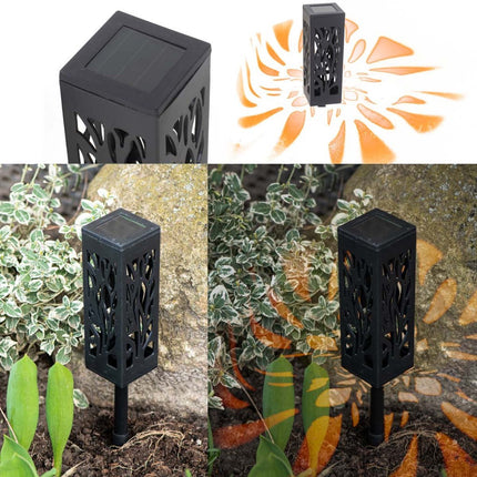 Solar Tuinfakkels - 4 stuks - 40cm - Tuinverlichting op zonne - energie - Kerstverlichting buiten - Solar tuinverlichting - Tuinlantaarns - Padverlichting - LED - Buitenverlichting - Vierkant - Seprio