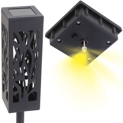 Solar Tuinfakkels - 4 stuks - 40cm - Tuinverlichting op zonne - energie - Kerstverlichting buiten - Solar tuinverlichting - Tuinlantaarns - Padverlichting - LED - Buitenverlichting - Vierkant - Seprio