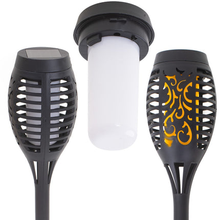 Solar Tuinfakkels - 4 stuks - 49,5cm - Tuinverlichting op zonne - energie - Kerstverlichting buiten - Solar tuinverlichting - Tuinlantaarns - Padverlichting - LED - Buitenverlichting - Seprio