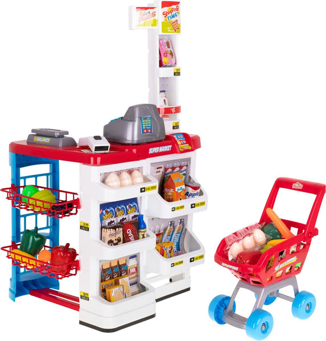 Speelgoed supermarkt met kassa, geluid en accessoires - Seprio
