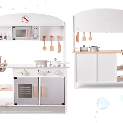 Speelkeuken Hout - Modern - Kinderkeuken incl. 11 Speelgoed Keukenaccessoires - Luxe en Compleet - Premium - Seprio