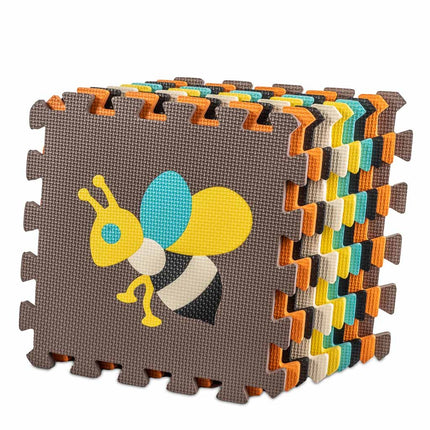 Speelmat Baby - 85x85cm - 9 - delige Puzzelmat - Foam - Opvouwbaar - Tegels - Speeltapijt - Multicolor - Dieren - Schuimmat - Kleurrijk - Dieren - Seprio